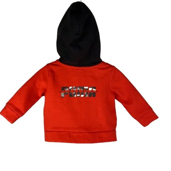 Puma Red/Black Athletics Zip-Up Sweatshirt Hoodie Jacket size 0-3 Months - Picture 2 of 10